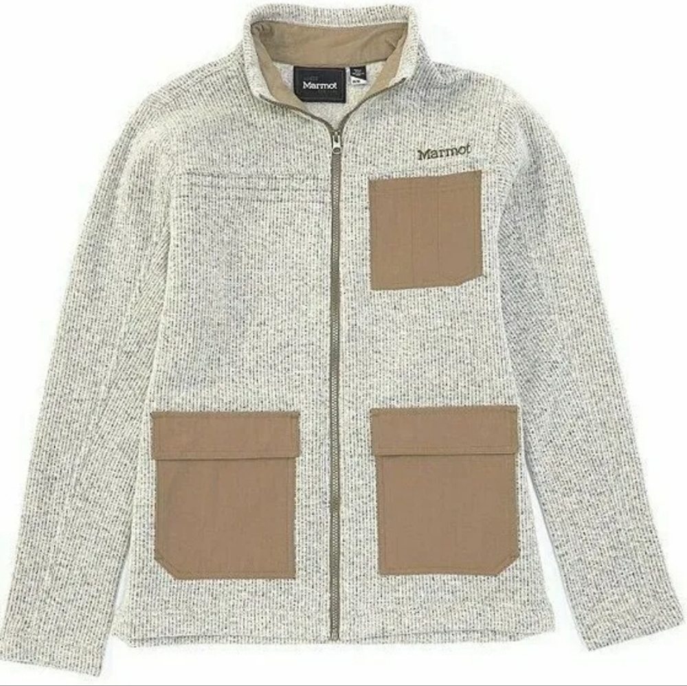 Marmot Men's Gilcrest Upcycle Wool Blend Sweater Jacket NWT sz Large